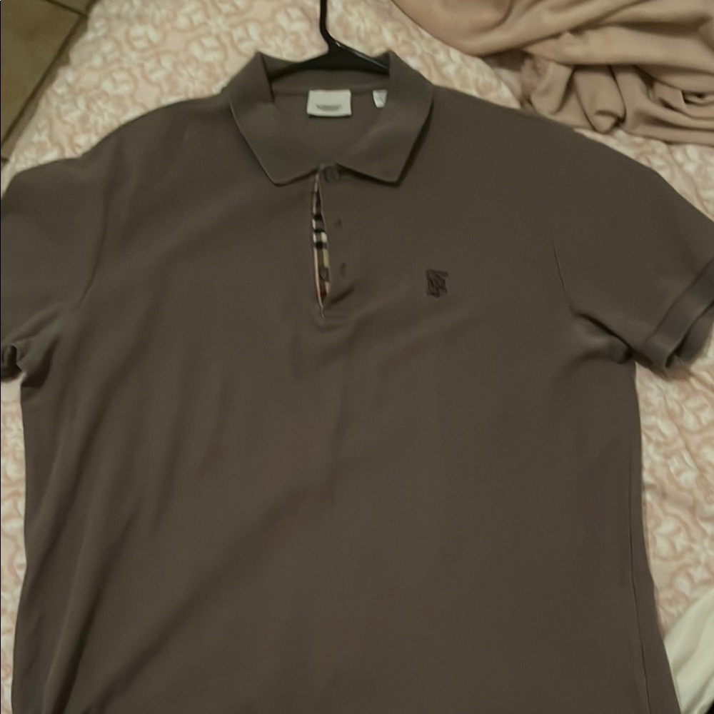 Men's  Burberry dark Gray Polo Shirt